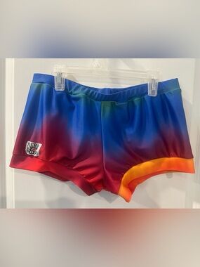Derby Kiss Rainbow Gradient Roller Derby shorts
